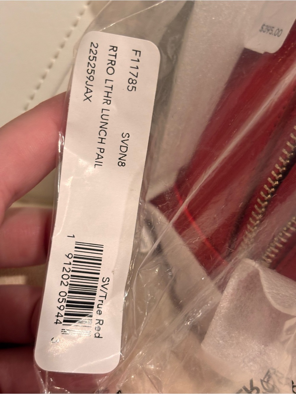 COACH Retro RE-EDITION Smooth Red Leather Lunch Pail Crossbody Bag NWT - Picture 15 of 16